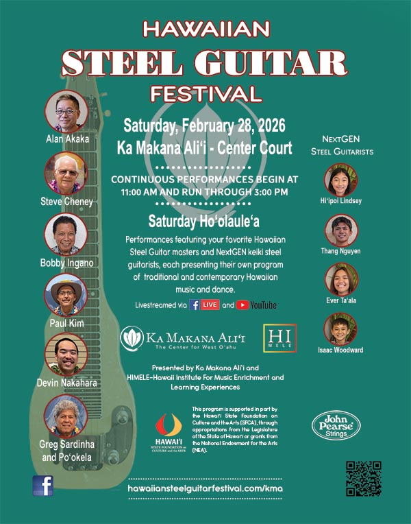 Hawaiian Steel Guitar Festival at Ka Makana Ali&lsquo;i Poster